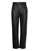 D2. Hw Cropped Leather Pant Black GANT