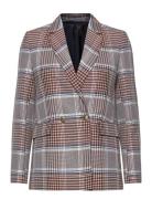 D1. Longline Checked Blazer Beige GANT