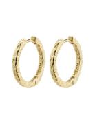 Elanor Rustic Texture Hoop Earrings Gold-Plated Gold Pilgrim