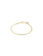 Joanna Recycled Flat Snake Chain Bracelet Gold Pilgrim