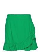 Vmmymilo Hw Mini Skirt Wvn Ga Green Vero Moda