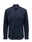 Onsandy Slim Easy Iron Poplin Shirt Noos Navy ONLY & SONS