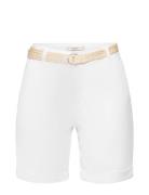 Shorts With Braided Raffia Belt White Esprit Casual