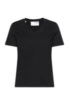 Slfessential Ss V-Neck Tee Noos Black Selected Femme