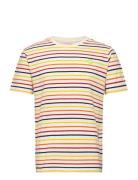 Ace Stripe T-Shirt Cream Double A By Wood Wood