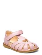 Sandals - Flat - Closed Toe - Pink ANGULUS