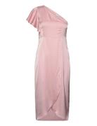 Vinevea Shoulder Midcalf Dress/Bm/Dc Pink Vila