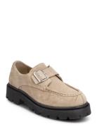 Slfemma Suede Monk Shoe Grey Selected Femme