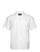 Bowling Cotton Linen Shirt S/S White Clean Cut Copenhagen