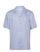 Regular-Fit Striped Bowling Shirt Purple Mango