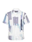 Jprblamotive Print Resort Shirt S/S Ln Blue Jack & J S