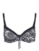 Flowers Bikini Covering Underwired Bra Black Chantelle Beach