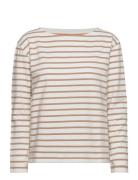 Blessed Sweatshirt Stripe Beige Moshi Moshi Mind