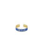 Word Candy Ring Blue Design Letters