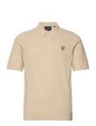 Textured Knitted Polo Cream Lyle & Scott