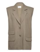 Birlygz Oz Linen Waistcoat Grey Gestuz