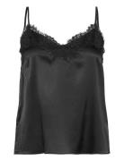 Rwjade Silk Regular Strap Lace Top Black Rosemunde