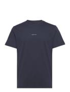 Slhaspen Print Ss O-Neck Tee W Noos Navy Selected Homme