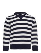 Striped Cotton Sweater Patterned Mango