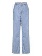 Straight Pleated Jeans Blue Mango