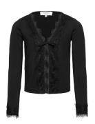 Cardigan W/ Lace Black Rosemunde Kids