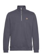 Basic Organic 1/2 Zip Sweat Navy Clean Cut Copenhagen