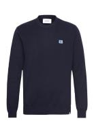 Etienne Patch Knit Navy Les Deux