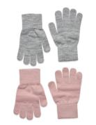 Glitter Gloves - 2-Pack Pink Melton