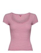 Tjw Bby Stripe Ss Top Red Tommy Jeans