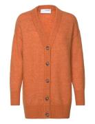 Slfmaline Ls Knit Long Cardigan Noos Orange Selected Femme