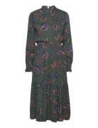 Balsas Aop Volant Dress Ruffle Collar Green Tamaris Apparel