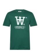 Ace Big Logo & Badge T-Shirt Green Double A By Wood Wood