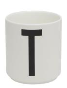Porcelain Cup A-Z, Æ, Ø White Design Letters