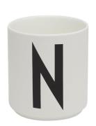 Porcelain Cup A-Z, Æ, Ø White Design Letters