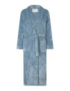 Long Fleece Robe Blue Rosemunde