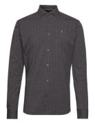 Clean Formal Aop Stretch Shirt Ls Grey Clean Cut Copenhagen