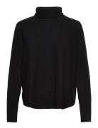 Curved Turtleneck Black Davida Cashmere