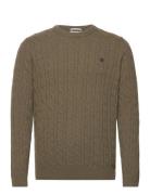 Phillips Brook Cable Crew Neck Sweater Dark Olive Khaki Timberland