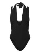 Stretch Jersey Drape Bodysuit Black HAN Kjøbenhavn