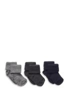 Wool Rib Baby Socks - 3-Pack Patterned Mp Denmark
