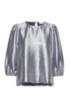 Slfsilva 3/4 Top B Silver Selected Femme