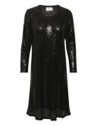 Crcaska Sequins Dress - Shift Fit Black Cream