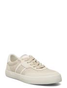 Court Leather &Amp; Canvas Trainer Cream Polo Ralph Lauren