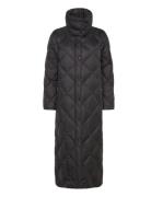 Nylon/Down-Sd Maxi Snap Front Black Lauren Ralph Lauren