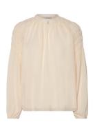 D6Aubrey Smocked Blouse Cream Dante6