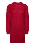 Vikana L/S Detailed Knit Dress /B Red Vila
