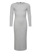 Nlflunne Ls Long Slim Dress Grey LMTD