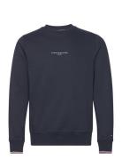 Tommy Logo Tipped Crewneck Navy Tommy Hilfiger