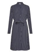 Fluid Viscose Crepe Knee Dress Navy Tommy Hilfiger