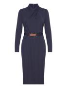 Str Matte Jersey-Dress Navy Lauren Ralph Lauren